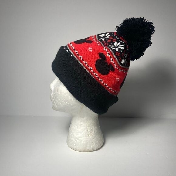 Disney Mickey Mouse Pom Knit Beanie Hat Minnie Mouse - Picture 2 of 6